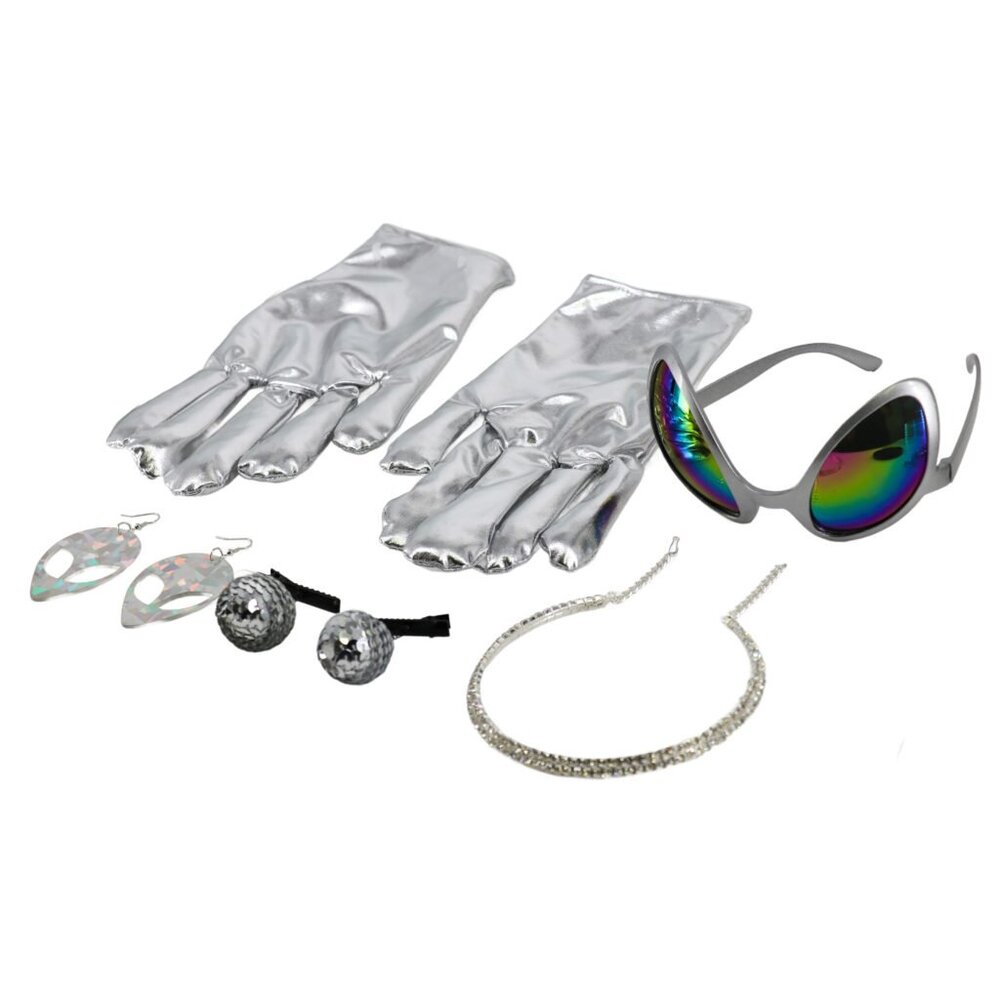 Alien Accessory Kit — Glasses, Head Clips, Necklace, Gloves, Earrings